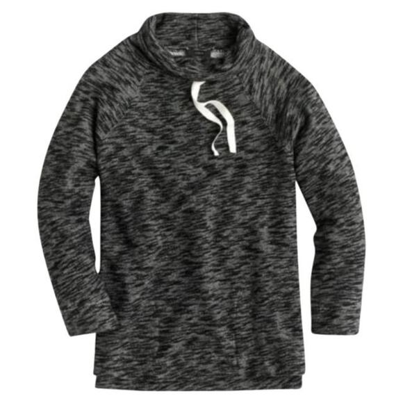 J. Crew Tops - J.Crew Gray Turtleneck Tunic Heather Gray Sweater Sweatshirt Size S/M Pockets